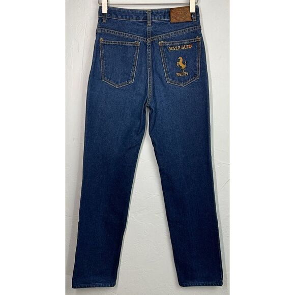 Style Auto Ferrari Vintage Slim Straight Denim Jeans 5/6 - Picture 5 of 7